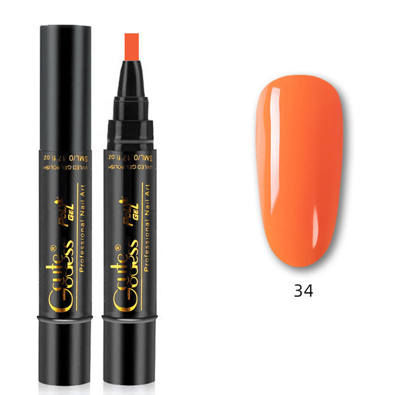 One-step glue three-in-one nail polish gel pen
