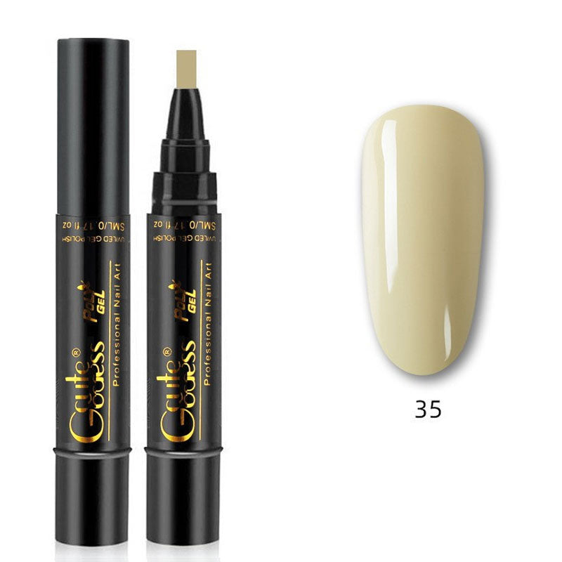 One-step glue three-in-one nail polish gel pen
