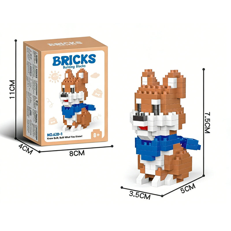 Cute Pet Micro-particle Building Block Models 🐶🐱🧩