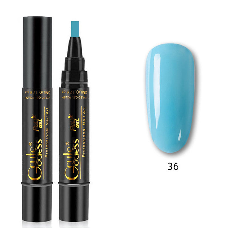 One-step glue three-in-one nail polish gel pen