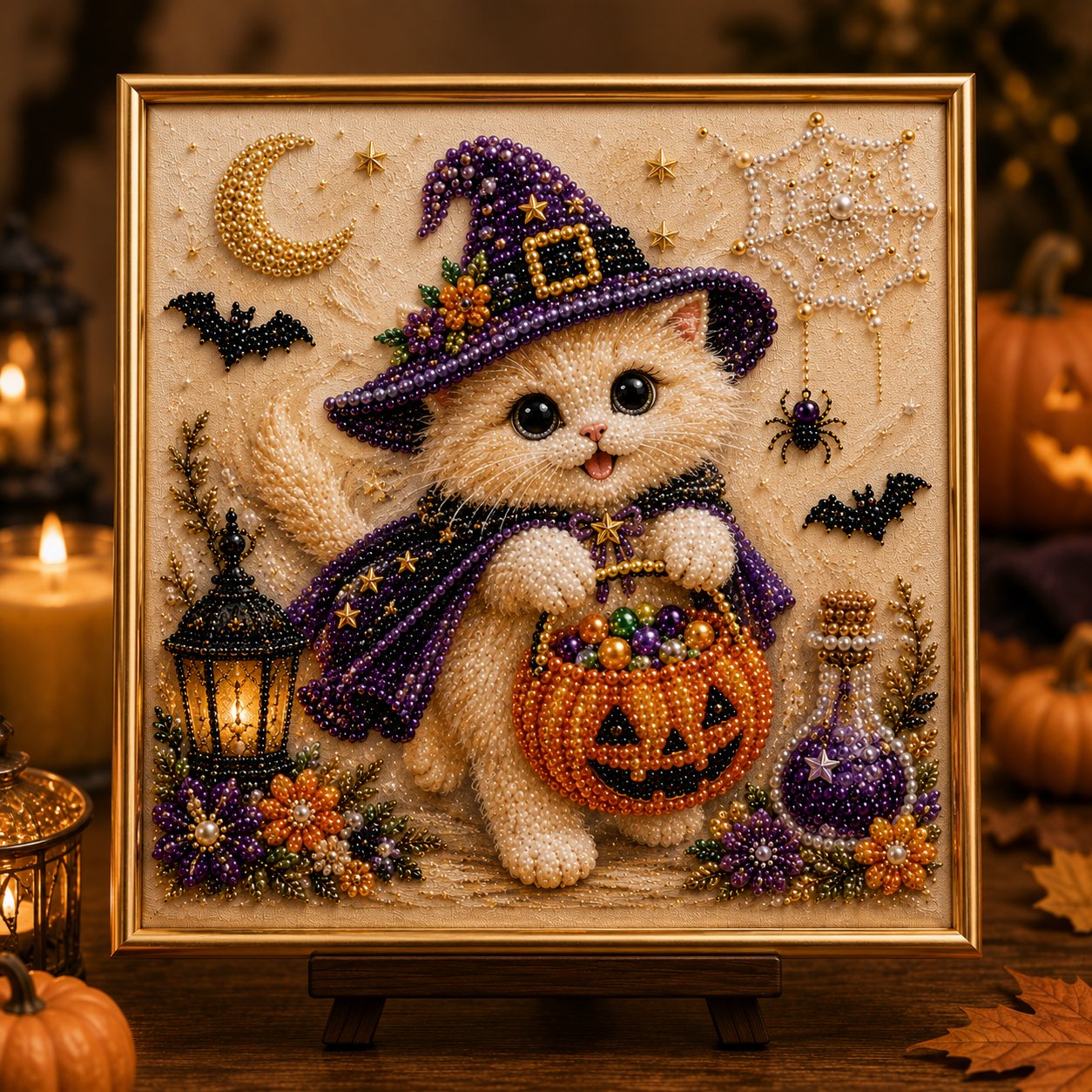 🐈‍⬛🎃DIY Halloween Cat Pearl Bead Painting Kit