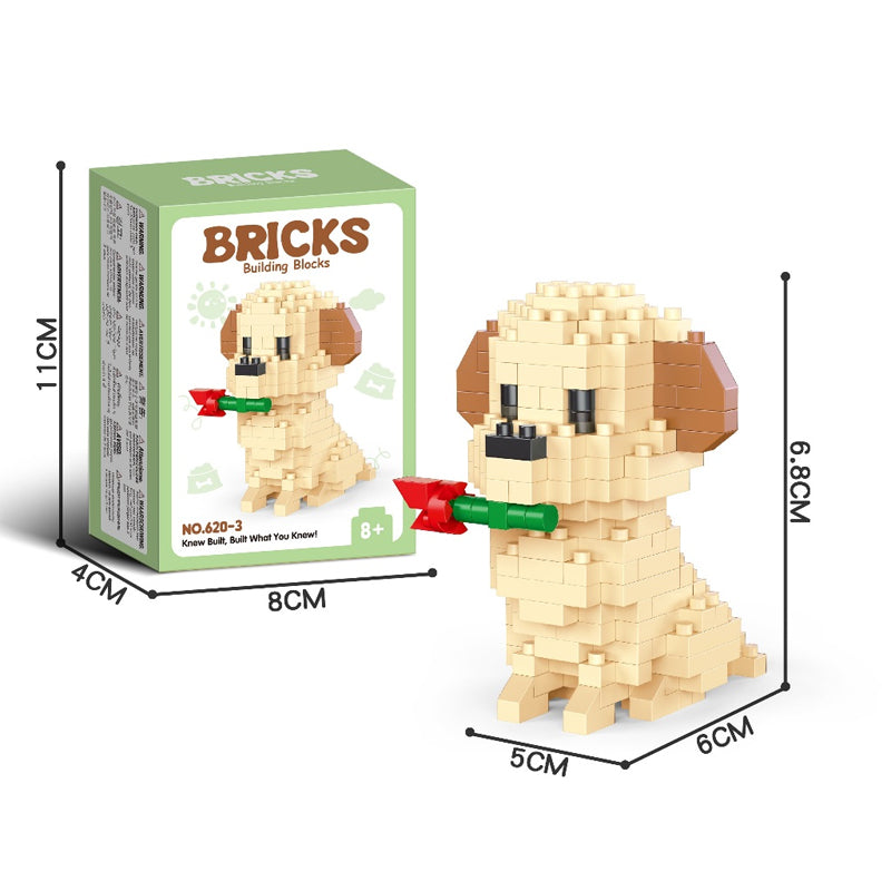Cute Pet Micro-particle Building Block Models 🐶🐱🧩