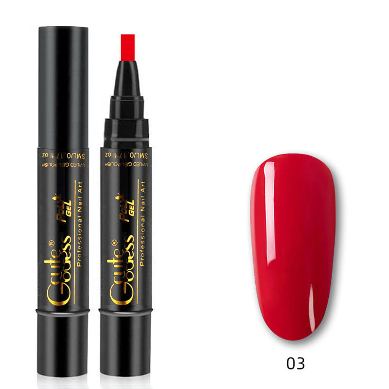 One-step glue three-in-one nail polish gel pen