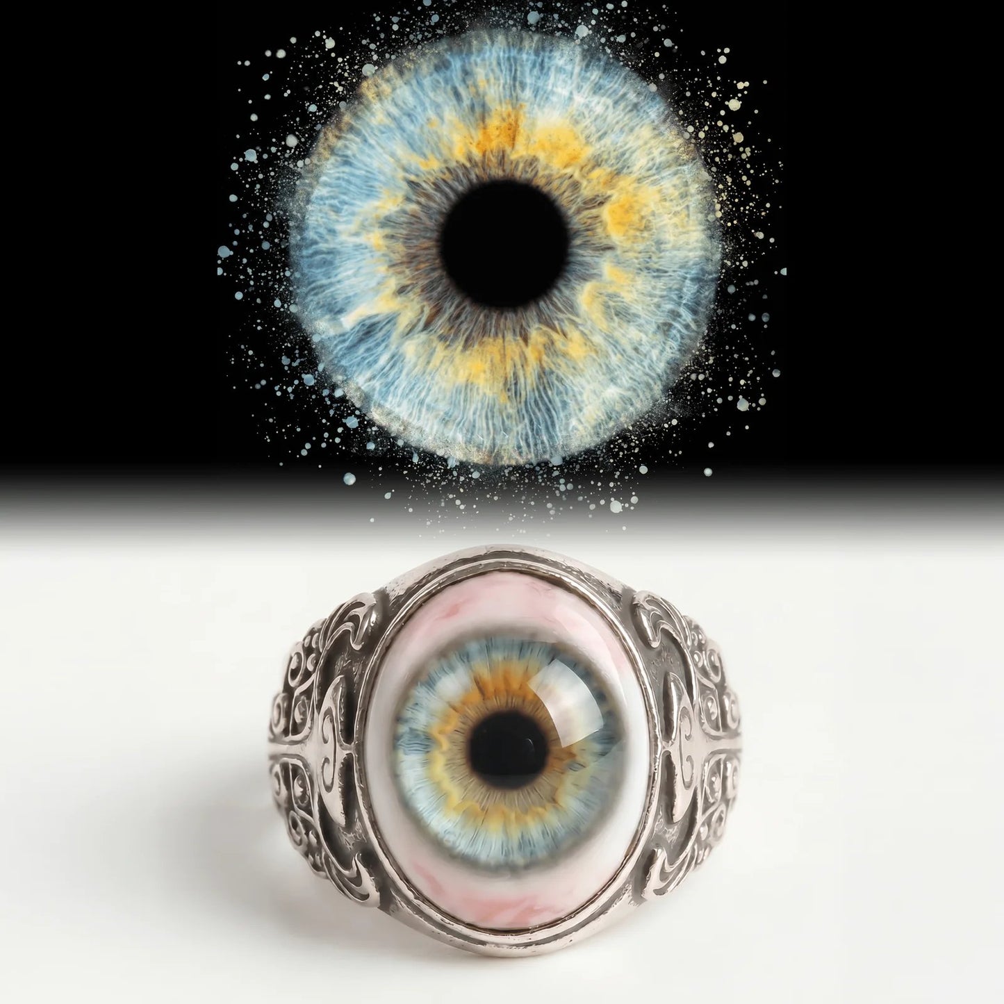 Eyeball Ring in Vintage Victorian Gothic Style