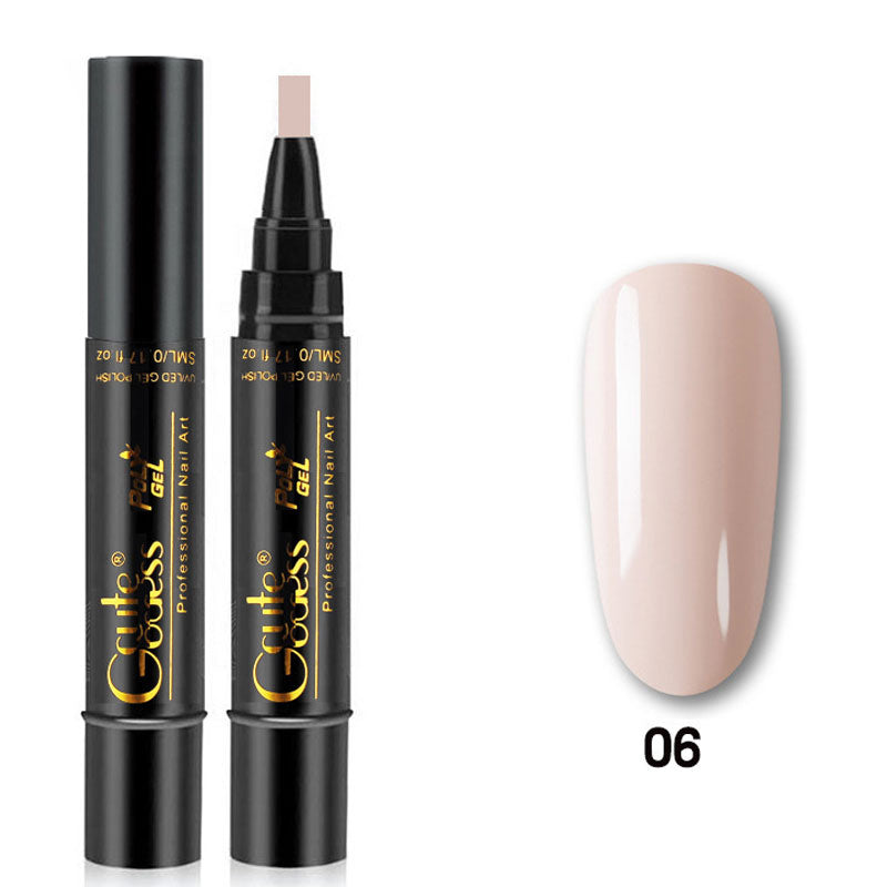 One-step glue three-in-one nail polish gel pen