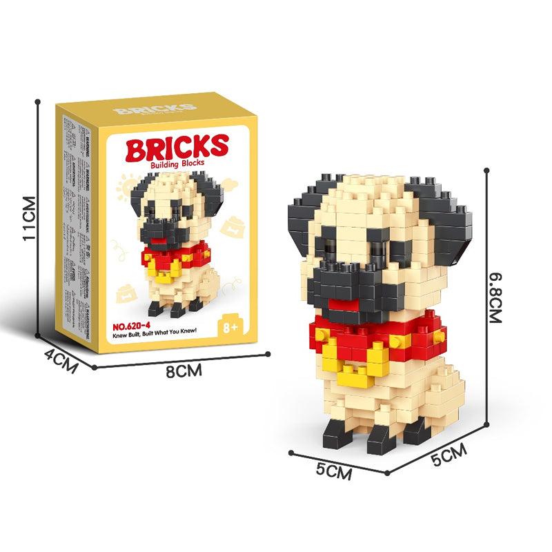 Cute Pet Micro-particle Building Block Models 🐶🐱🧩