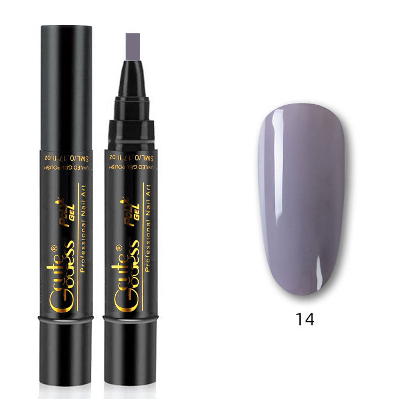 One-step glue three-in-one nail polish gel pen