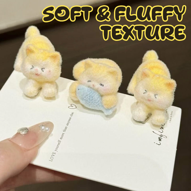 🐱✨ 2025 New Plush Cartoon Cat Hair Clip