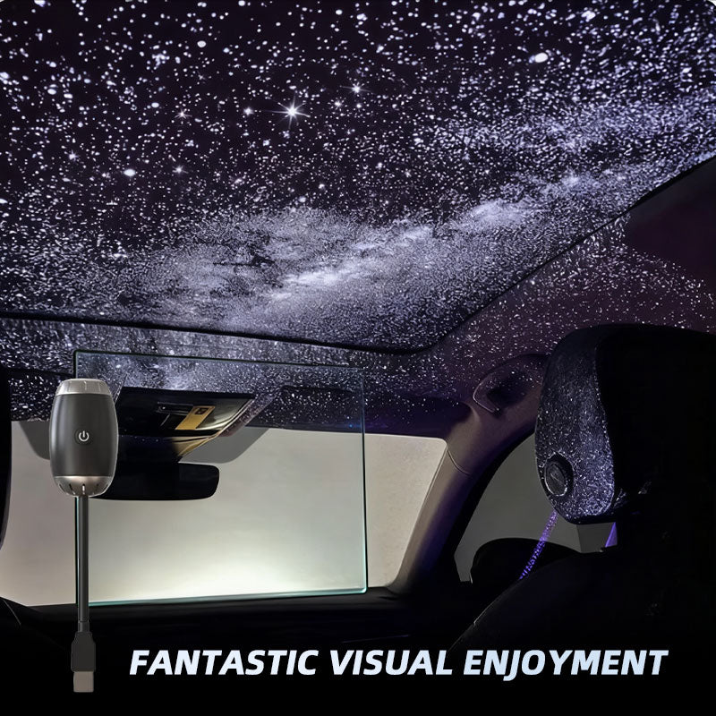 Create Your Own Mobile Planetarium - Mini USB Projector Star Light with Music Rhythm, Car Interior Accessories Decoration