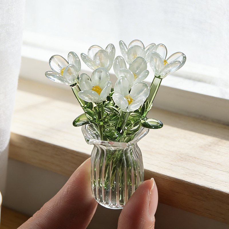 Glass Flower Ornament