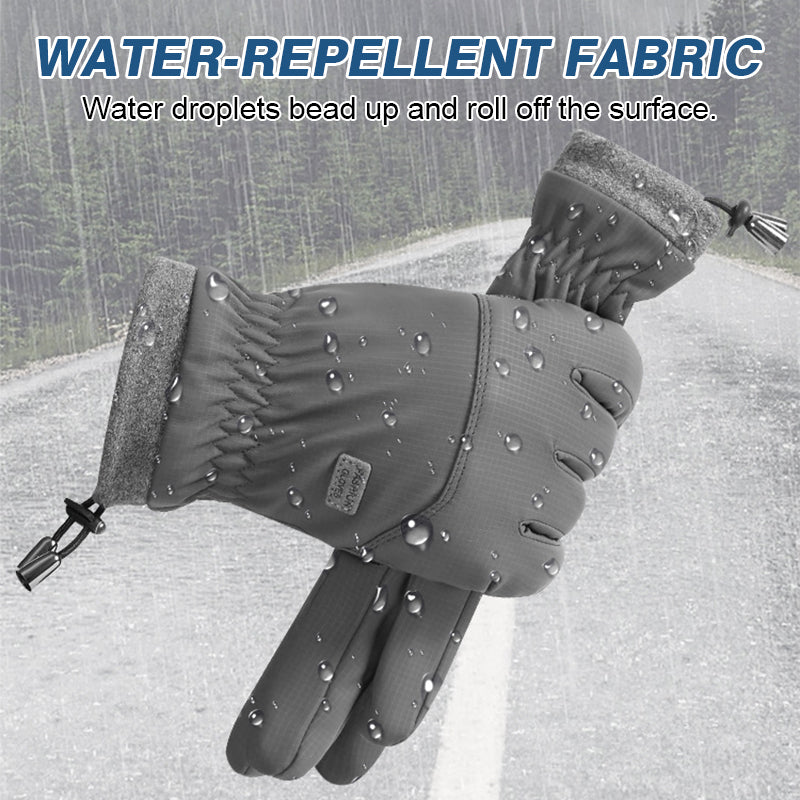 Winter gloves with fleece lining, waterproof and touchscreen compatibl