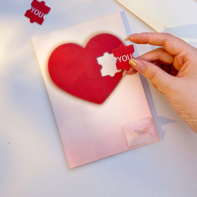 💖 Heart Puzzle Light & Voice Greeting Card 💖