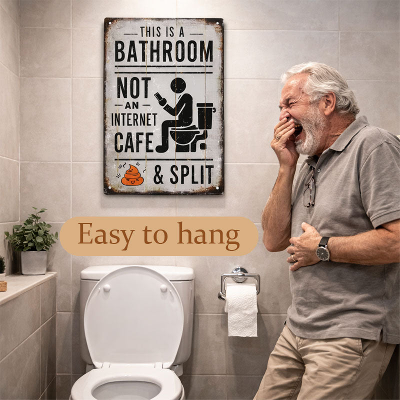 🚽 This is a bathroom, not an internet café.