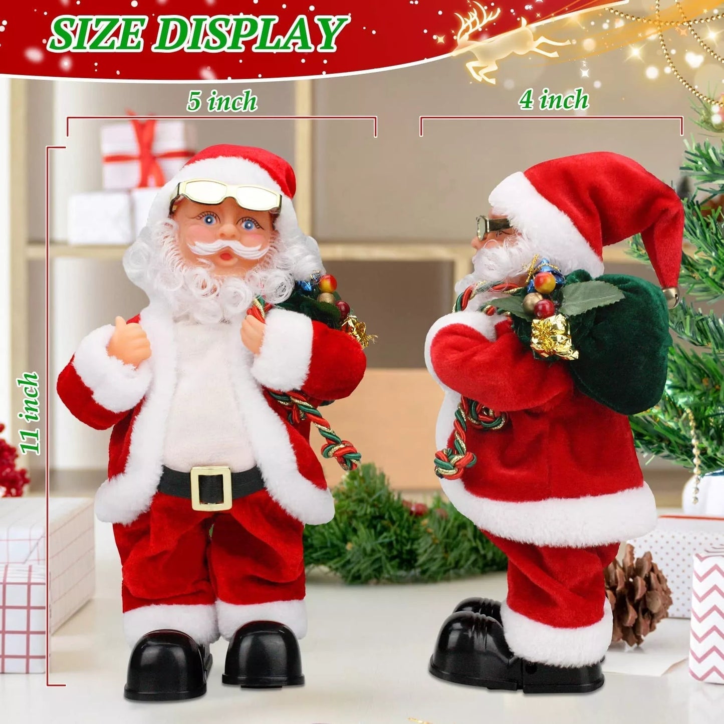 Electric dance musical Santa Claus/Electric hip shaking Santa Claus