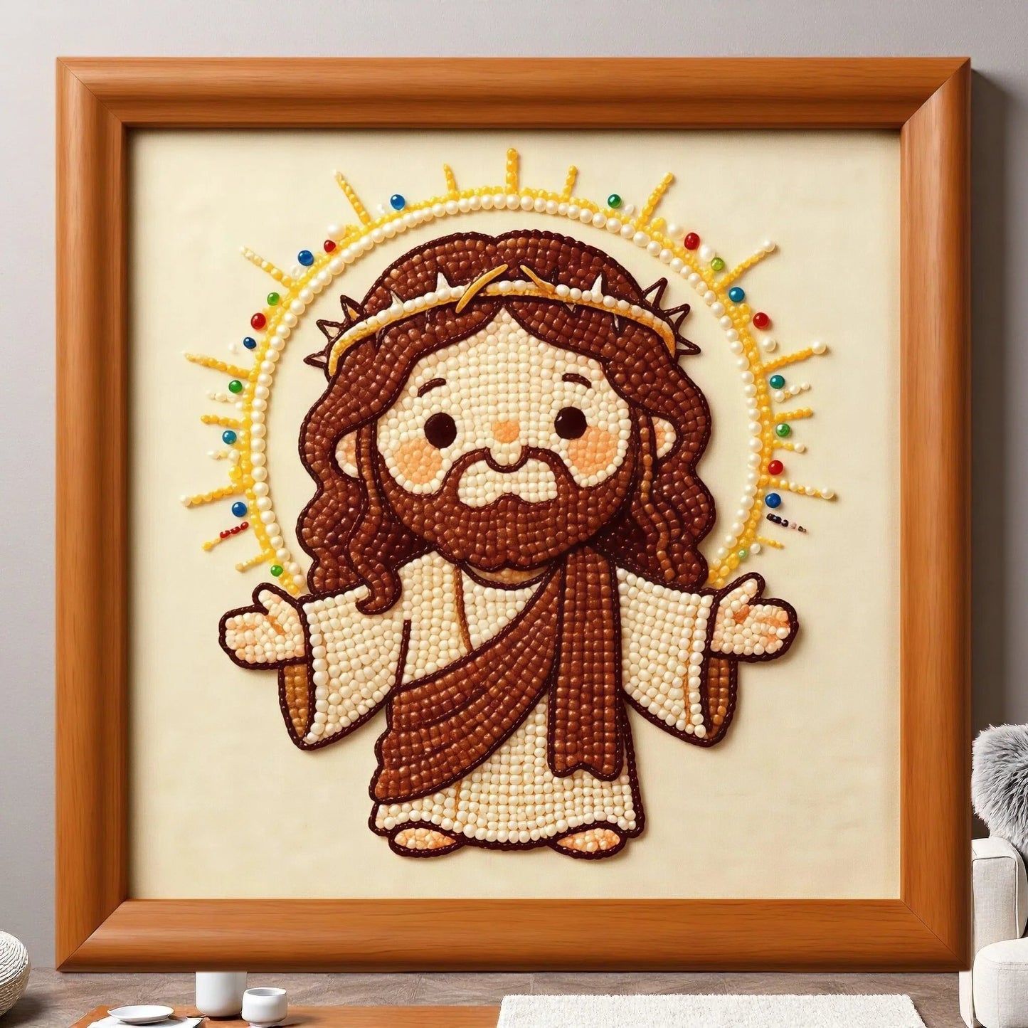 ✝️ Cute Jesus Pearl Diamond Painting Kit 💖Beginner Friendly