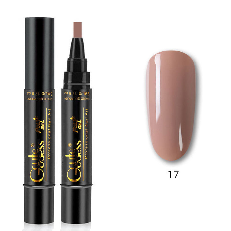 One-step glue three-in-one nail polish gel pen