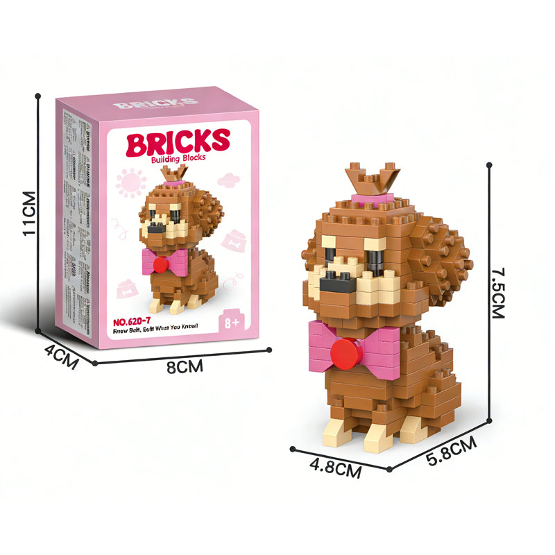 Cute Pet Micro-particle Building Block Models 🐶🐱🧩