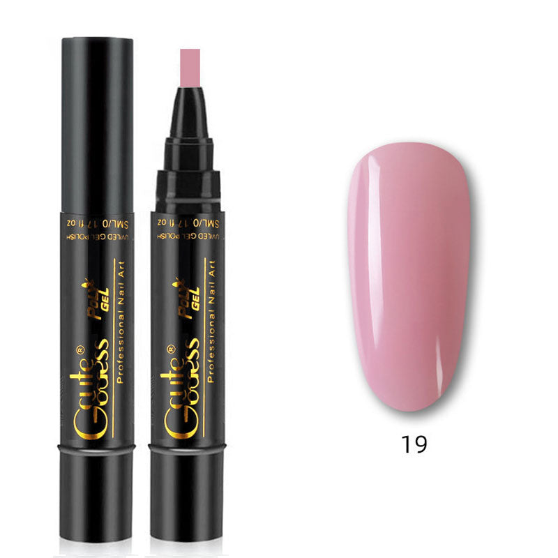 One-step glue three-in-one nail polish gel pen