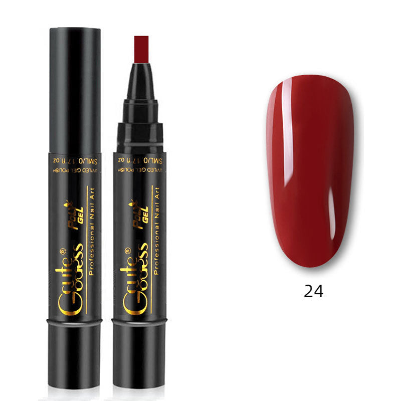 One-step glue three-in-one nail polish gel pen