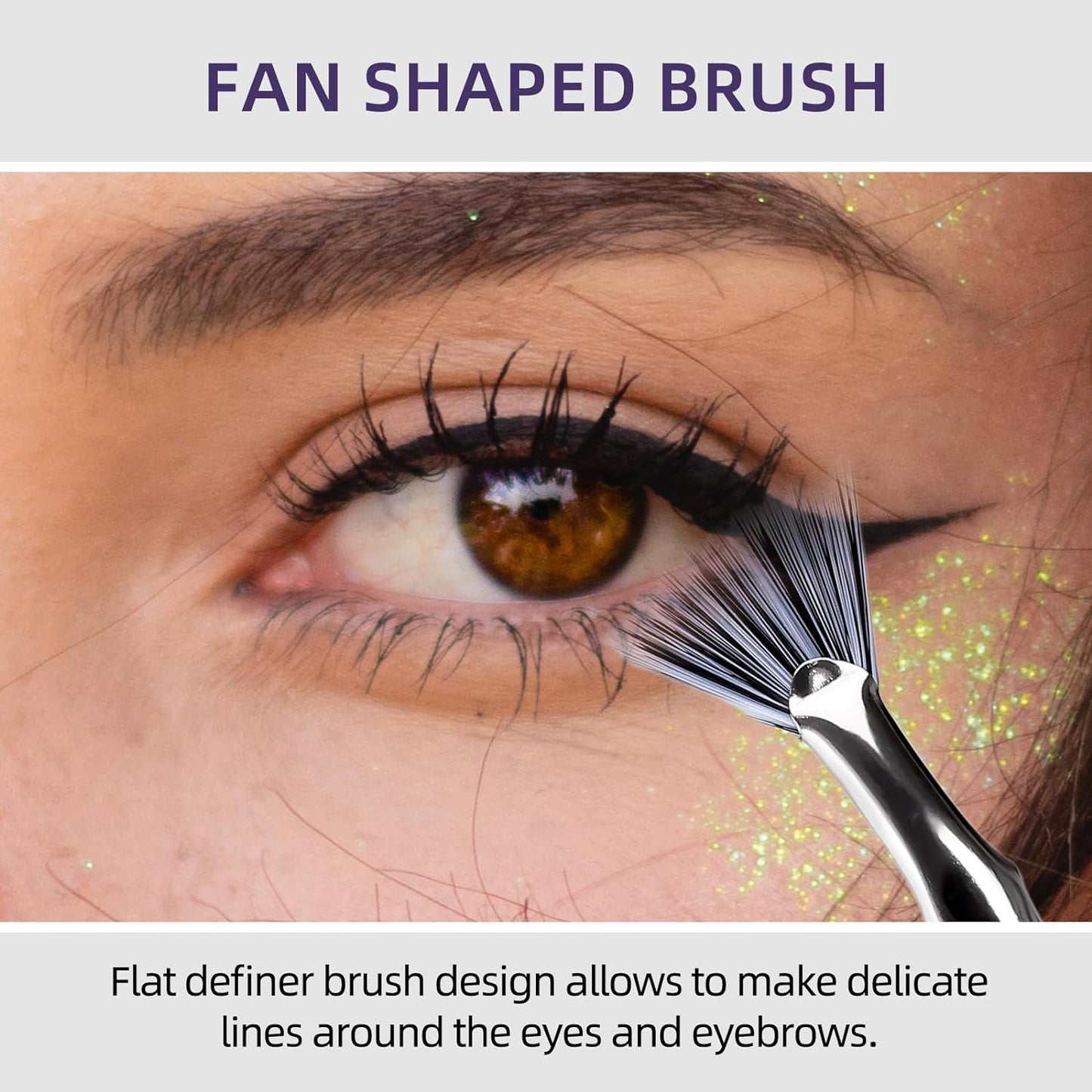Foldable angled eyelash brus