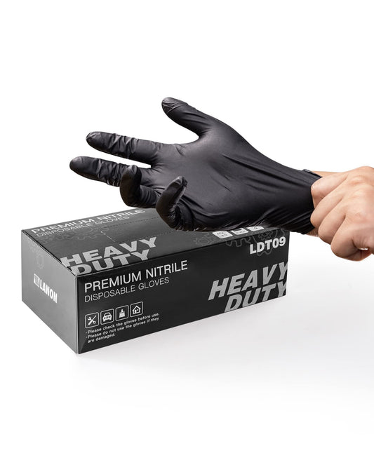 100/50PCS Black Nitrile Disposable Gloves