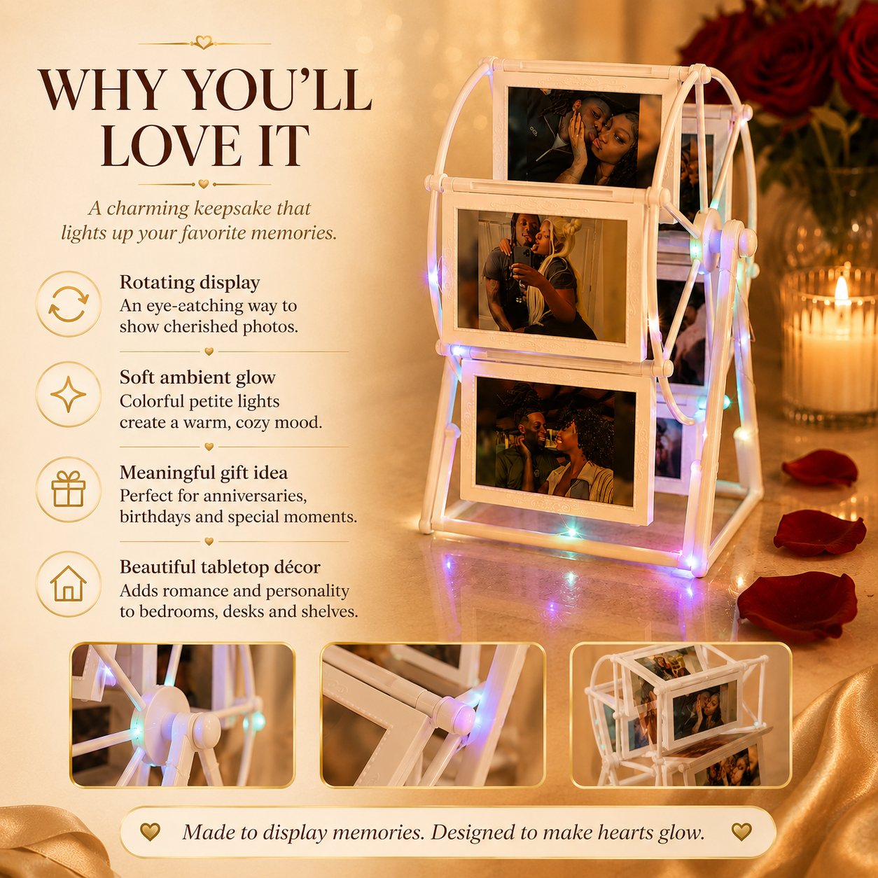 Petite Lights Memory Wheel Photo Display