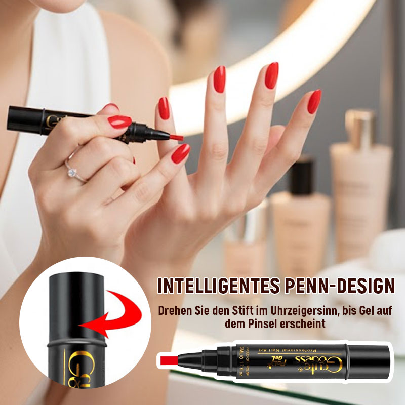 One-step glue three-in-one nail polish gel pen