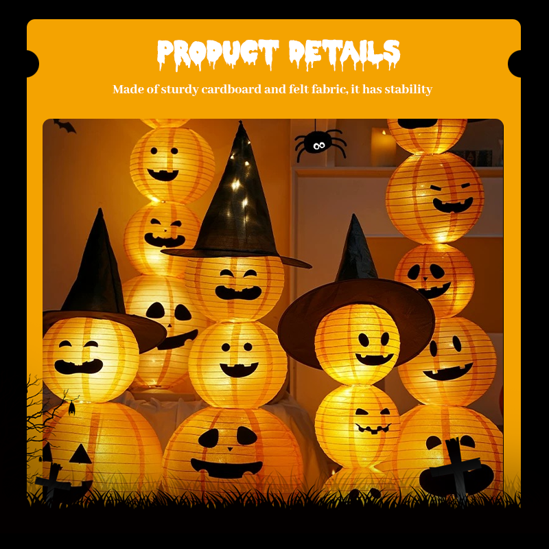 🎃Collapsible light up stacked pumpkins