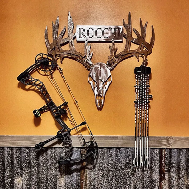 Personalized Metal Deer Skull Rack