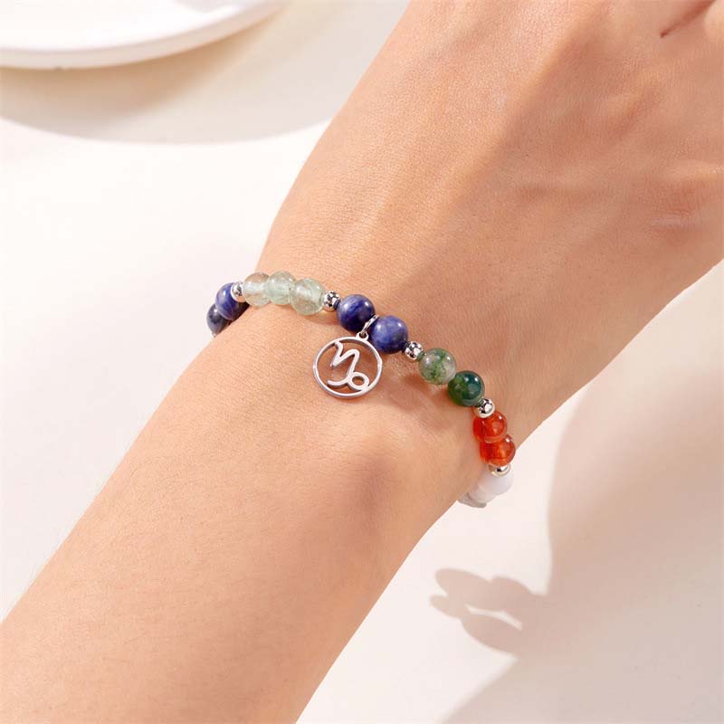 Bracelets with twelve zodiac sign stones