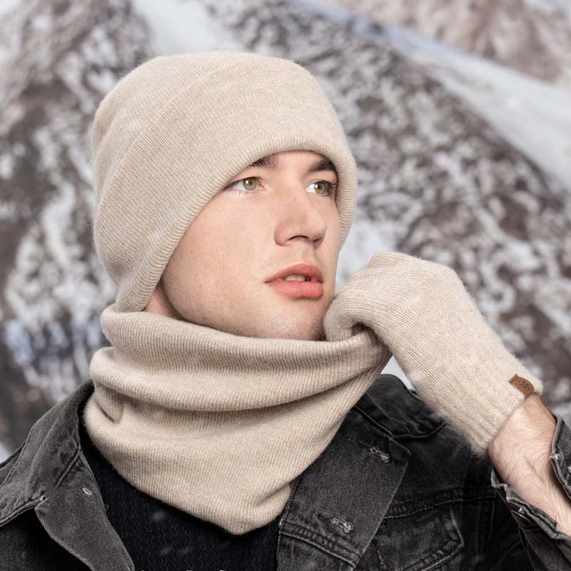 🔥Outdoor thermal three-piece set🧣🧤🧢