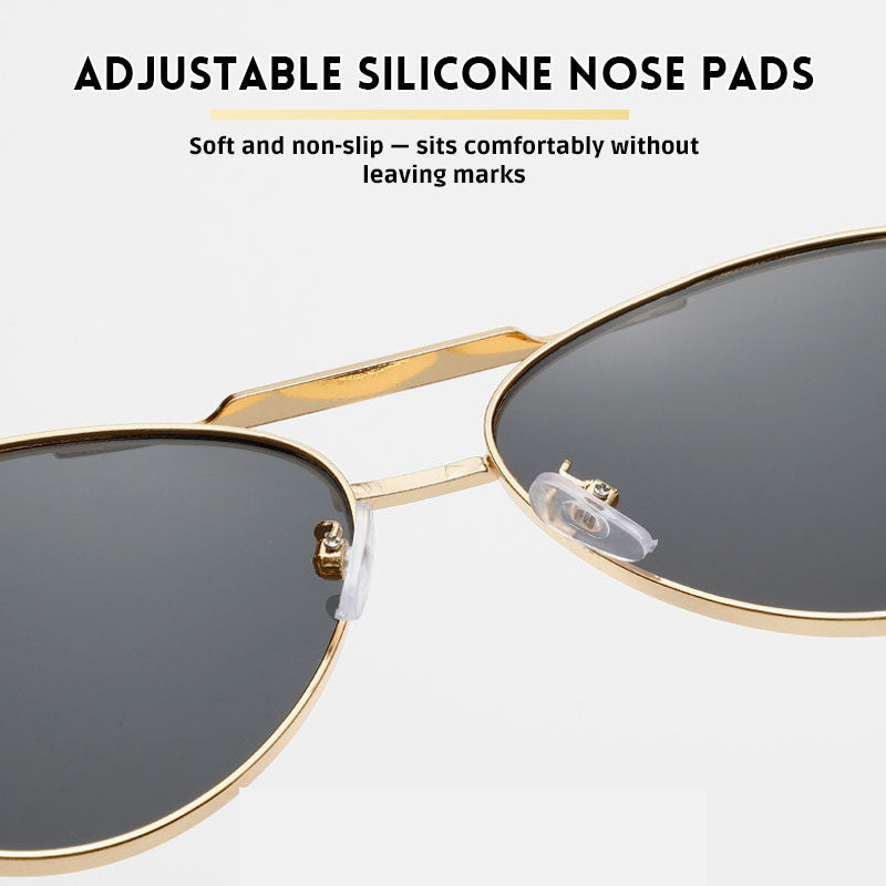 Gold Fashion Rectangular Sunglasses