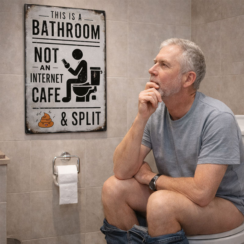 🚽 This is a bathroom, not an internet café.