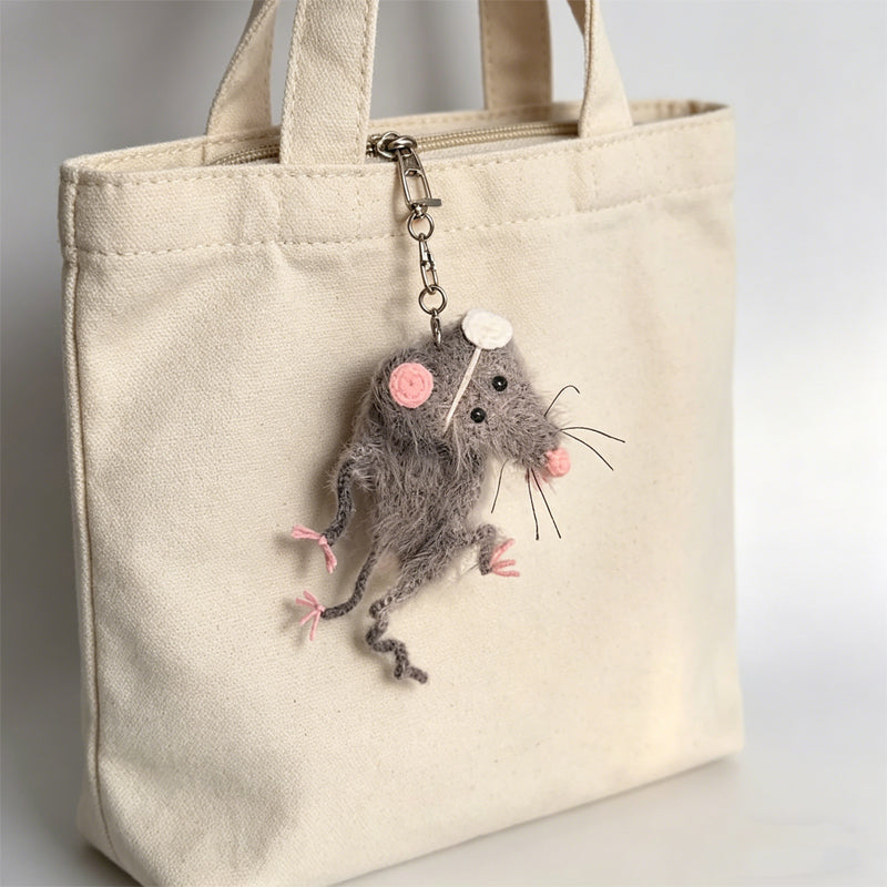 Finished Dried Mouse Keychain