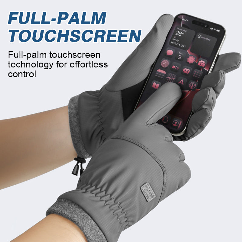 Winter gloves with fleece lining, waterproof and touchscreen compatibl