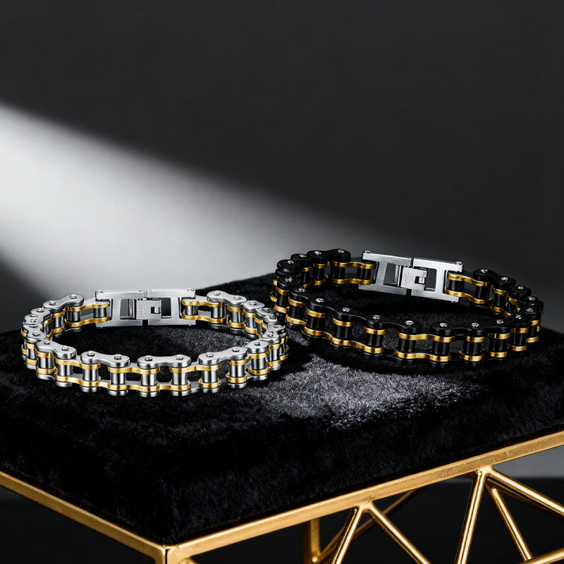 Bicycle Titanium Steel Motorcycle Chain Bracelet