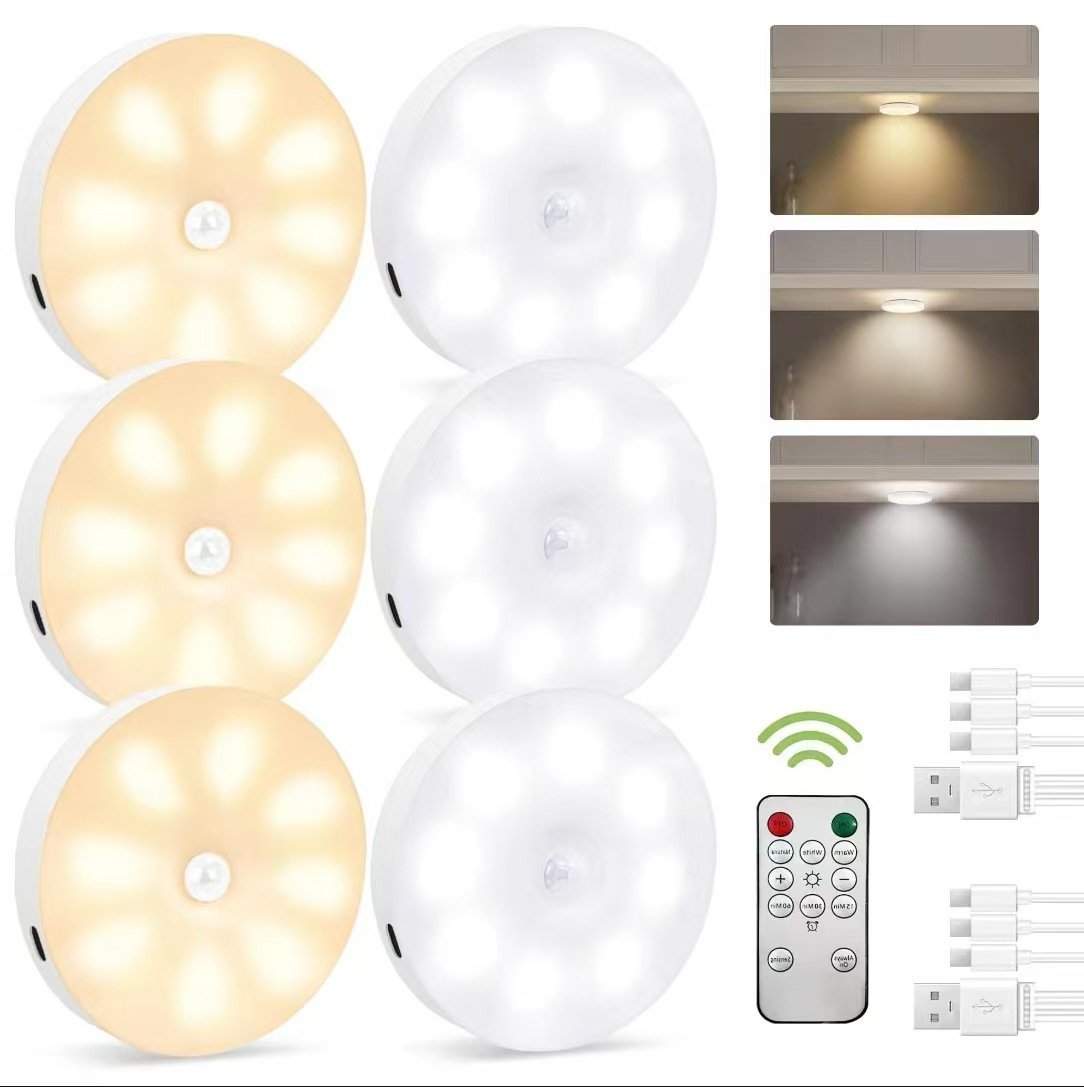 Under-cabinet lighting with charging station, rechargeable light strip with remote control