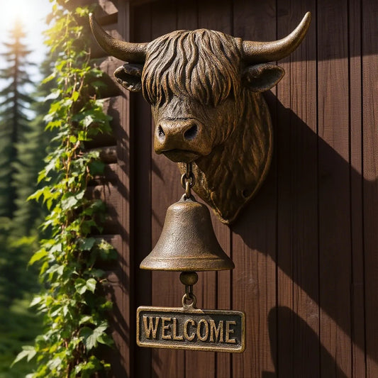 🔥Last Day 49% OFF - 🐂Highland Cow Welcome Bell
