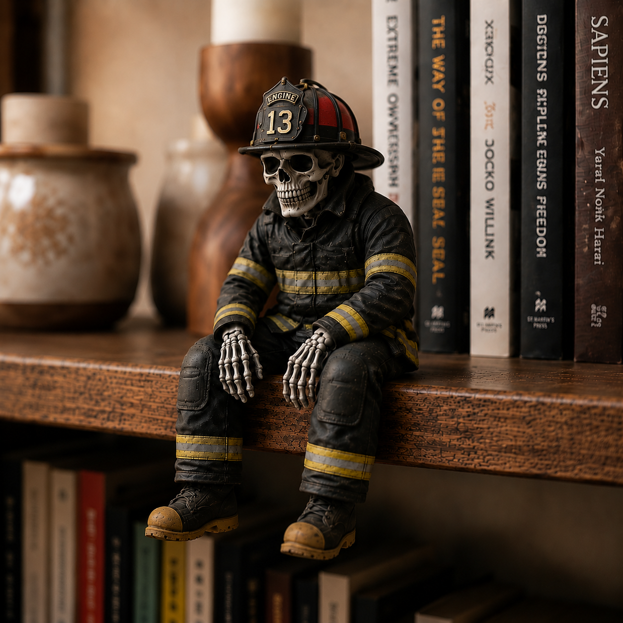 🎁Last Day 49% OFF - Firefighter Skeleton Shelf Sitter
