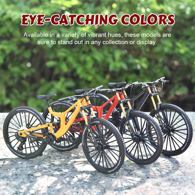 Collectible Alloy Simulation Mountain Bike Model with Front and Rear Suspension
