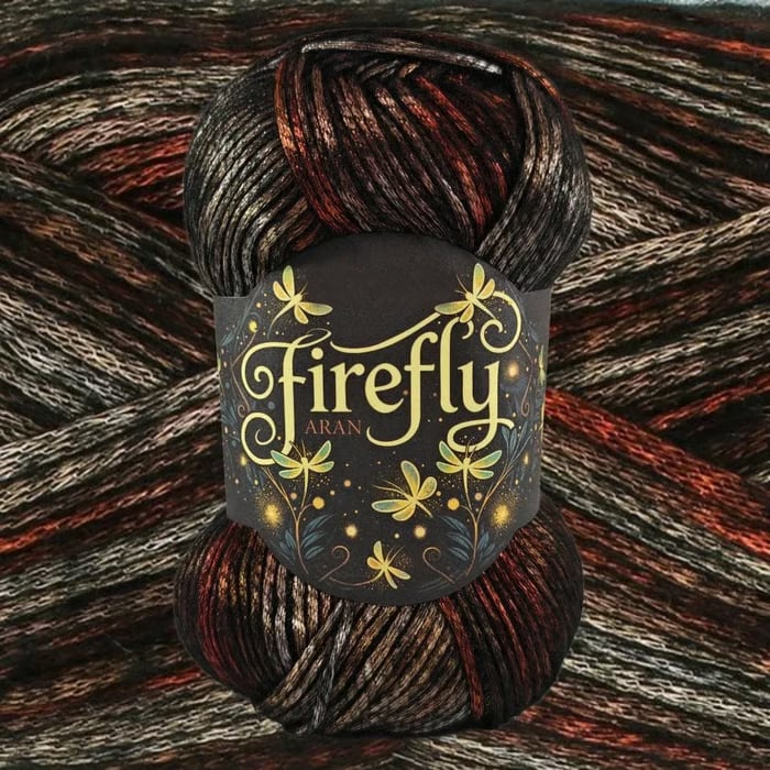 🧶Aran Wool ‘Firefly’ Iridescent Shimmer Yarn: A Touch of Magic in Every Stitch💫