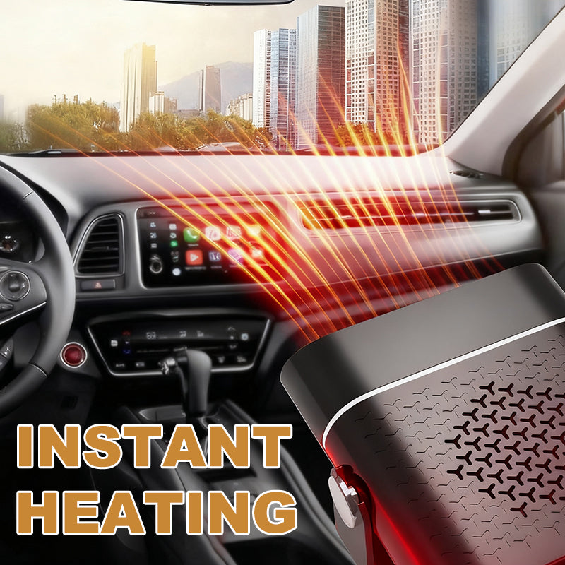 2-in-1 Portable Car Heater with 360° Rotation Built-in overheat protection function: If the temperature is too high, it will automatically shut down to prevent risks.