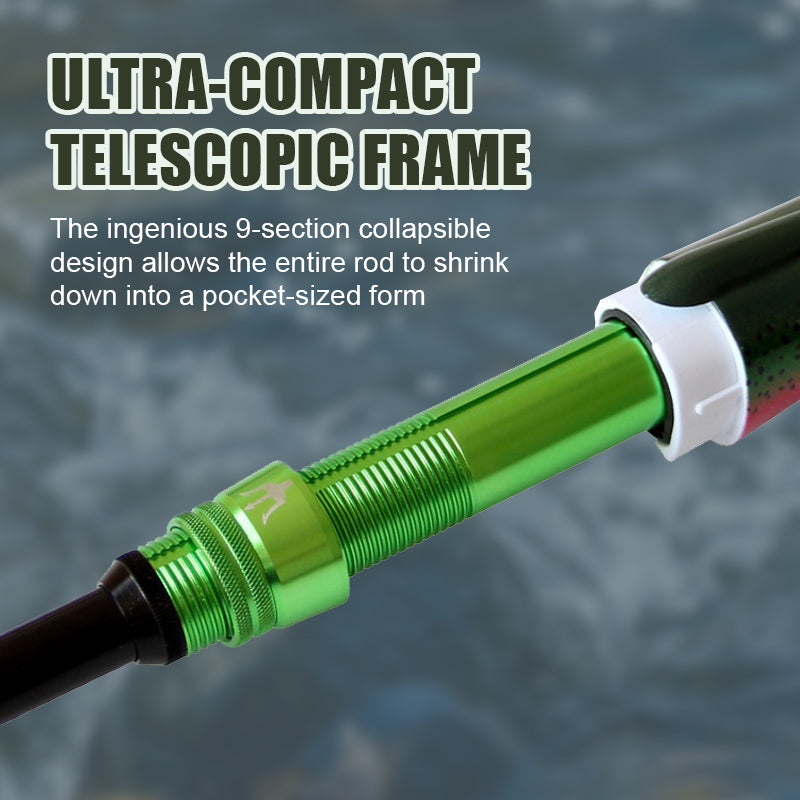 Fish-Shaped Telescopic Lure Micro-Fish Spinning Rod Carbon Fiber Rod