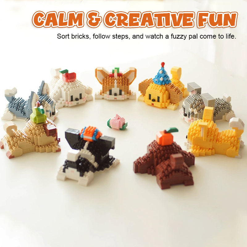 Cute Pet Micro-particle Building Block Models 🐶🐱🧩