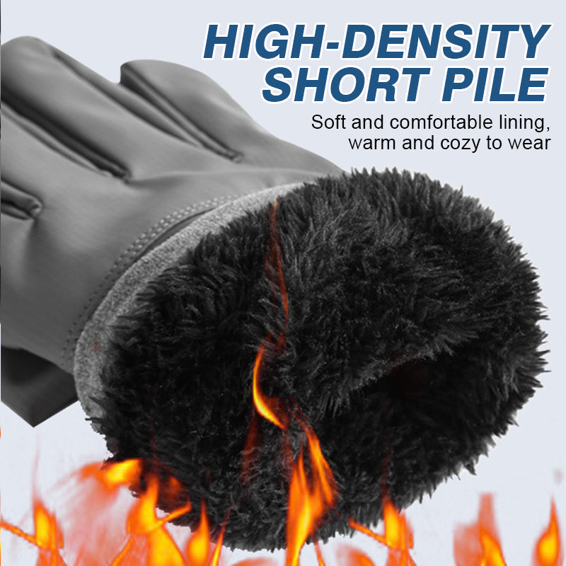 Winter gloves with fleece lining, waterproof and touchscreen compatibl