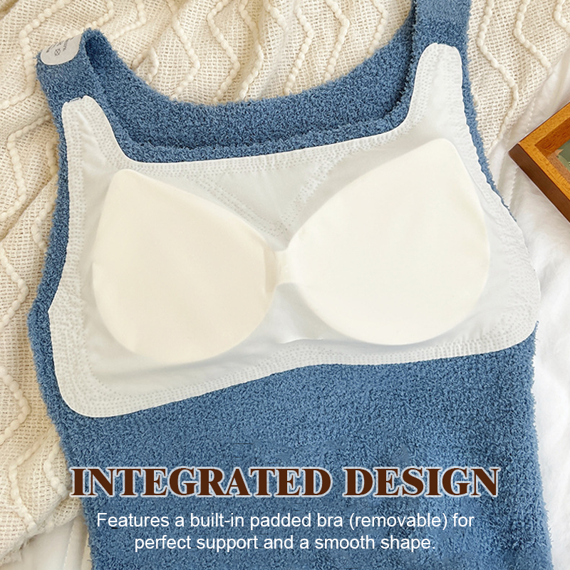 💕 Lamb Cashmere Thermal Camisole With Built-in Bra