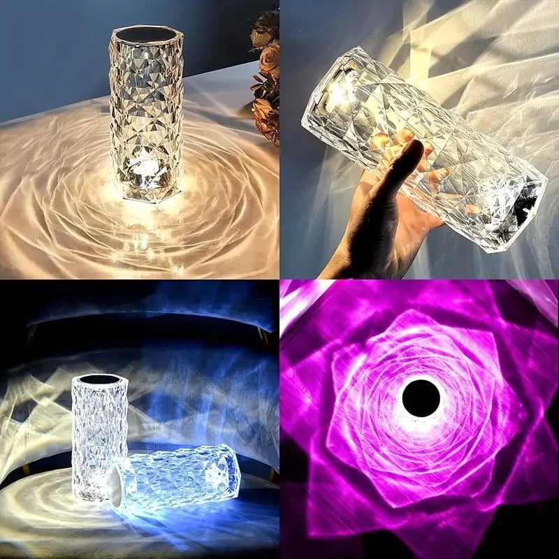 🔥Hot sale 49% off💡16 Colors Rose Rays Crystal Diamond Table Lamp🌹