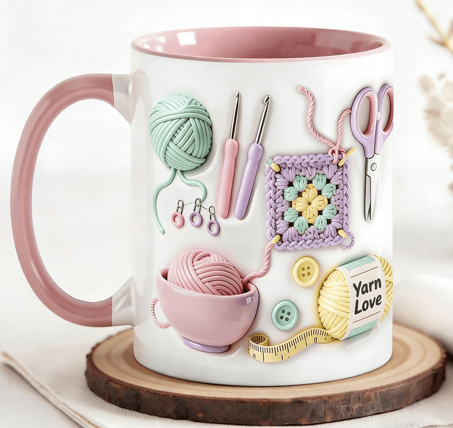 💥Last day with 50% off!!🏆Flash sale⚡ Over 50,000 sold! Almost sold out💥“Yarn Love” mug – the perfect gift for craft enthusiasts and creative types