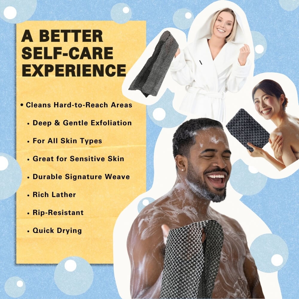 🎁Last day: Buy 1 get 2 free🔥🧼Exfoliating Antibacterial Shower Towel🚿