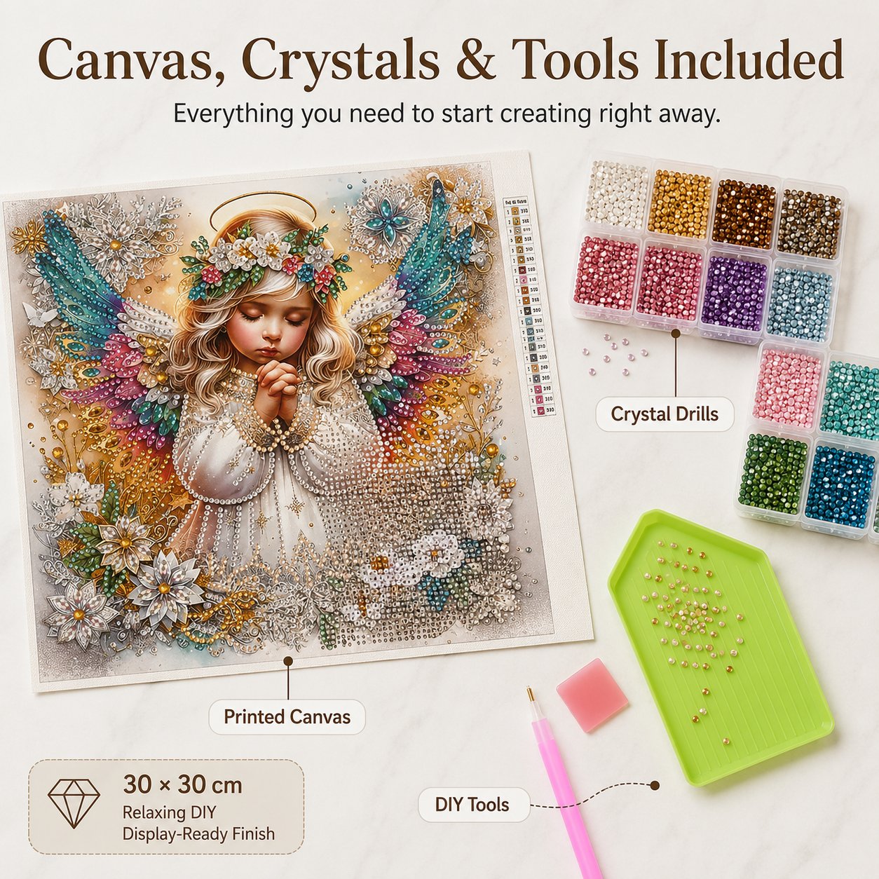👼✨Sparkling Crystal Diamond Art Kit For DIY Wall Decor